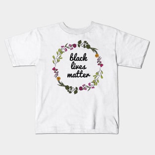 Black Lives Matter - Floral design Kids T-Shirt